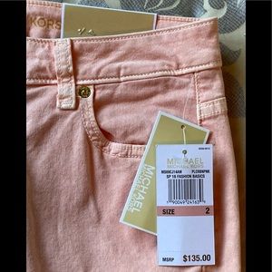 Michael Kors light pink Selma flair jeans